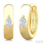 Marquise Shape Petite Prong Diamond Huggie Earrings