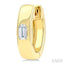 Emerald Shape Petite Prong Diamond Huggie Earrings
