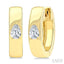 Pear Shape Petite Prong Diamond Huggie Earrings