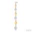 Puffed Diamond Shape Long Earrings