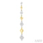 Puffed Diamond Shape Long Earrings