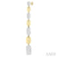 Puffed Rectangular Shape Diamond Long Earrings