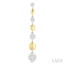 Puffed Round Shape Diamond Long Earrings