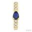Pear Shape Gemstone & Petite Diamond Huggie Fashion Earrings
