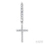 Cross Petite Diamond Huggie Fashion Earrings
