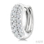 3 Row Diamond Huggie Fashion Earrings