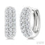 3 Row Diamond Huggie Fashion Earrings