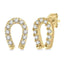 Petite Horseshoe Diamond Stud Earrings