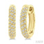 Twisted Petite Diamond Huggie Fashion Earrings