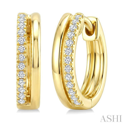 Petite Diamond Fashion Huggie Earrings