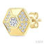 Hexagon Shape Diamond Fashion Earrings