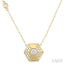 Hexagon Shape Diamond Fashion Necklace