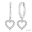 Heart Shape Petite Diamond Fashion Huggie Earrings