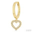 Heart Shape Petite Diamond Fashion Huggie Earrings