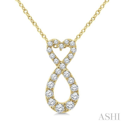 Heart Shape Infinity Diamond Fashion Pendant
