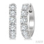 Round Shape Diamond Hoop Earrings