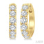 Round Shape Diamond Hoop Earrings