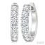 Round Shape Diamond Hoop Earrings