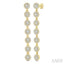 Drop Cluster Diamond Fashion Long Earrings