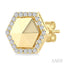 Hexagon Shape Diamond Fashion Earrings