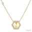 Hexagon Shape Diamond Fashion Necklace