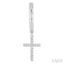 Cross Petite Diamond Fashion Huggie Earrings