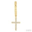 Cross Petite Diamond Fashion Huggie Earrings