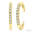 Petite Diamond Fashion Huggie Cuff Earrings