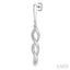 Swirl Diamond Fashion Long Earrings