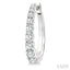 Graduated Diamond Fashion Hoop Earrings