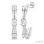 Petite Diamond Fashion Bamboo Half Hoop Earrings