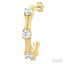 Petite Diamond Fashion Bamboo Half Hoop Earrings