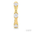 Petite Diamond Fashion Bamboo Half Hoop Earrings