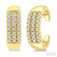 Petite Diamond Fashion Huggie Cuff Earrings
