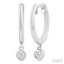 Bezel Set Petite Diamond Huggie Fashion Earrings