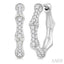 Petite Diamond Bamboo Huggie Fashion Earrings