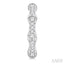 Petite Diamond Bamboo Huggie Fashion Earrings