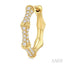 Petite Diamond Bamboo Huggie Fashion Earrings
