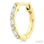 Baguette Petite Diamond Fashion Huggie Earrings