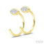 Marquise Shape Bezel Set Petite Diamond Huggie Earrings