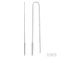 Tapered Threader Diamond Long Chain Earrings