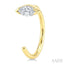 Marquise Shape Petite Diamond Huggie Earrings