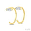 Marquise Shape Petite Diamond Huggie Earrings