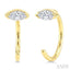 Marquise Shape Petite Diamond Huggie Earrings