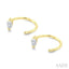 Marquise Shape Petite Diamond Huggie Earrings