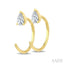 Pear Shape Petite Diamond Huggie Earrings