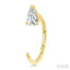 Pear Shape Petite Diamond Huggie Earrings