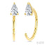 Pear Shape Petite Diamond Huggie Earrings