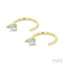 Pear Shape Petite Diamond Huggie Earrings