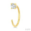 Round shape Petite Diamond Huggie Earrings